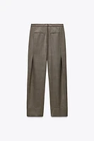 WOOL BLEND PLEATED PANTS ZW COLLECTION