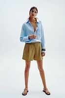 OVERSIZED LINEN BLEND SHIRT