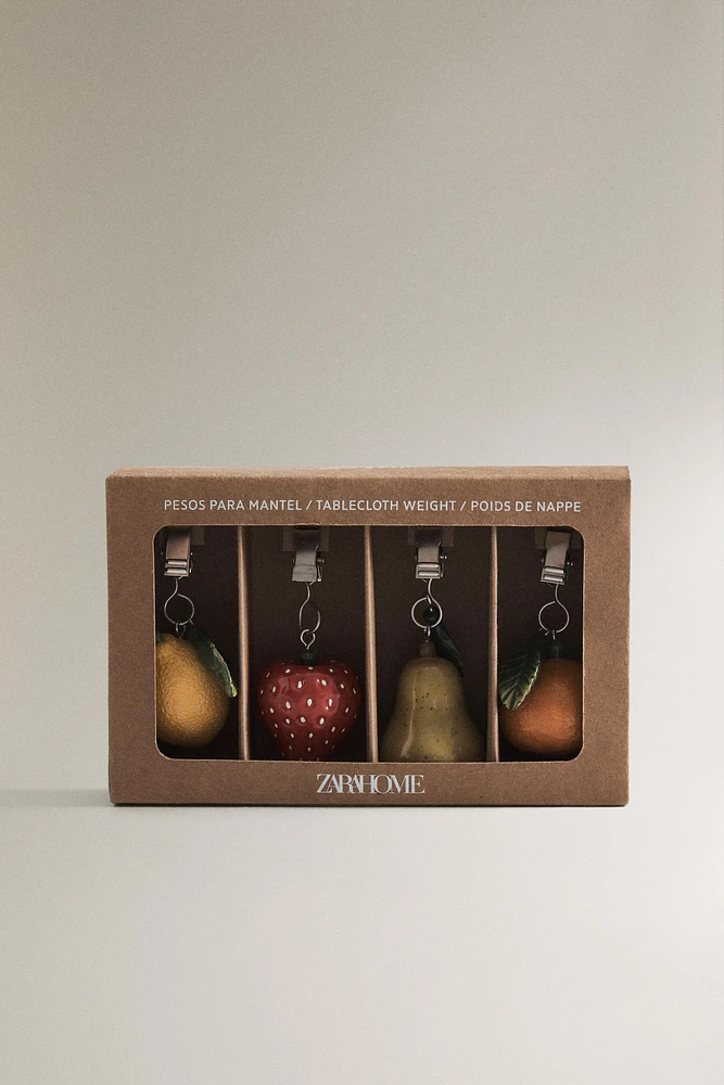 LOT PINCES À NAPPE FRUIT (LOT DE 4)