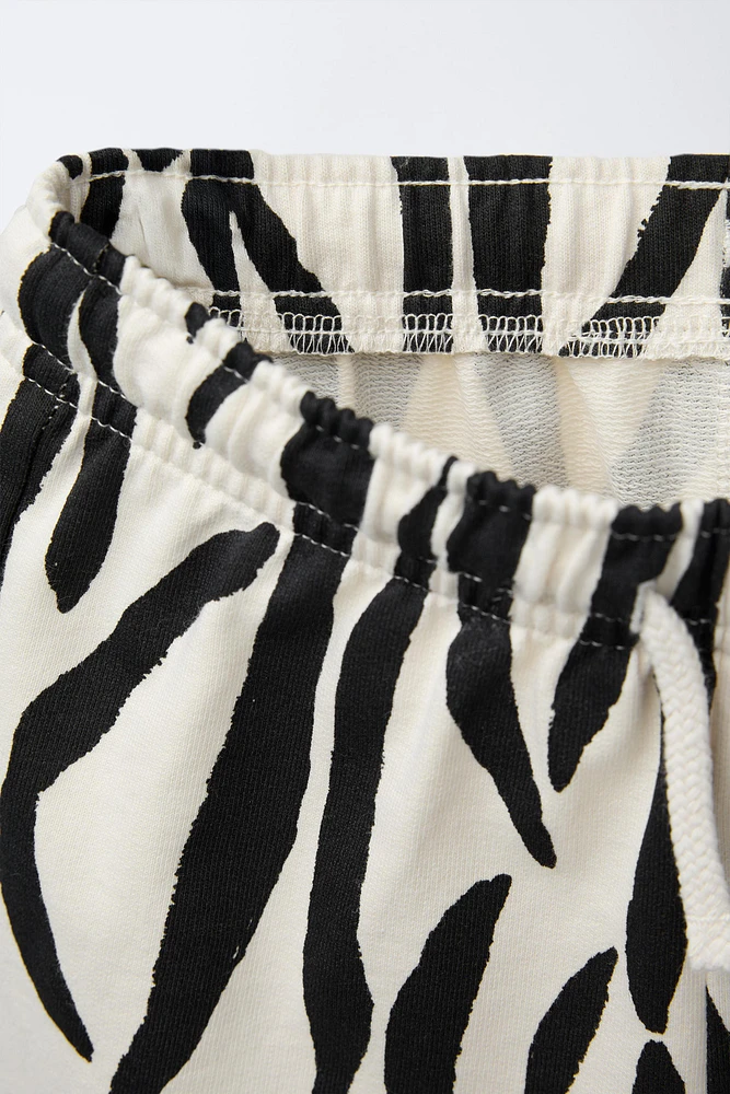 ENSEMBLE DE JOGGING T-SHIRT ET BERMUDA ANIMAL PRINT