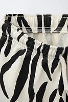 ANIMAL PRINT T-SHIRT AND BERMUDA JOGGING SET