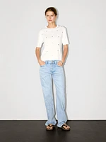 T-shirt oversize avec œillets