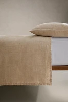 PLAIN FADED LINEN BEDSPREAD