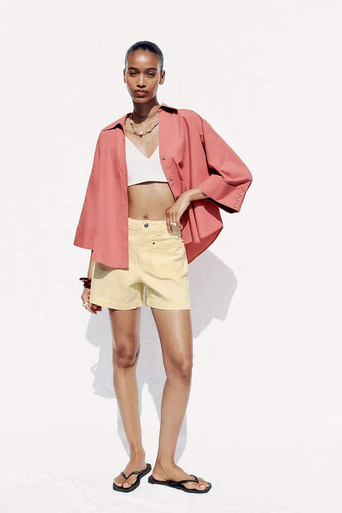 Z1975 HIGH-WAISTED SHORTS WITH PATCH POCKETS