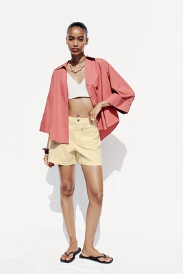 Z1975 HIGH-WAISTED SHORTS WITH PATCH POCKETS