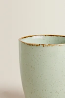 PORCELAIN MUG WITH ANTIQUE FINISH RIM