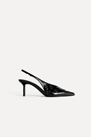 LEATHER SLINGBACK SHOE WITH EYELETS 50TH ANNIVERSARY