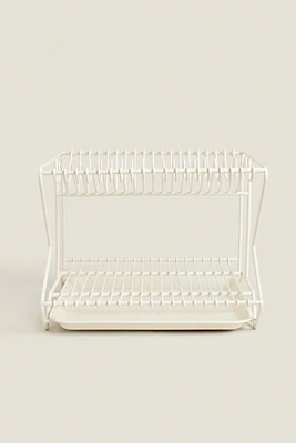 METAL DISH RACK WITH TRAY