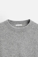 100% WOOL FLECKED SWEATER