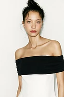 ROBE BUSTIER EN MATIÈRES VARIÉES
