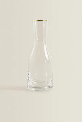 BOHEMIA CRYSTAL BOTTLE WITH A GOLDEN RIM