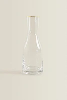 BOHEMIA CRYSTAL BOTTLE WITH A GOLDEN RIM