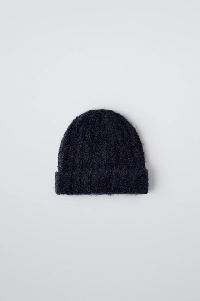 WOOL BLEND KNIT HAT