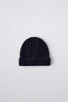 WOOL BLEND KNIT HAT