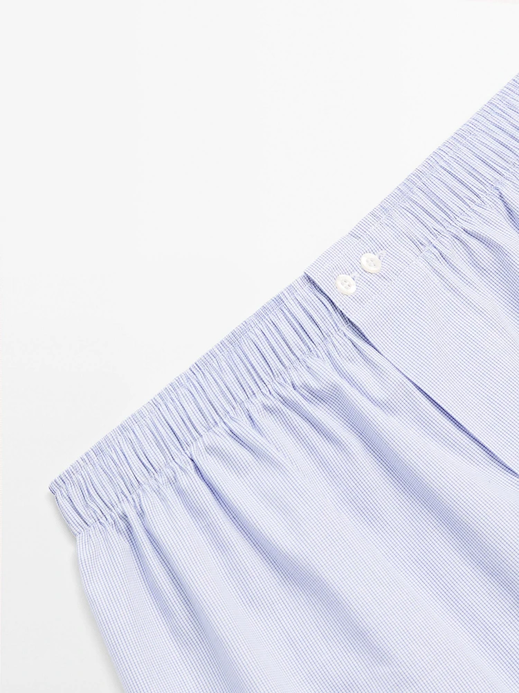 Micro-check print boxers