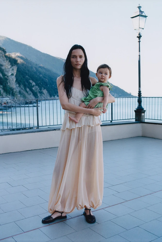 ROBE ET CULOTTE UNIE 100 % LIN