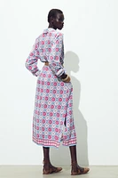 ROBE MIDI IMPRIMÉE CEINTURE