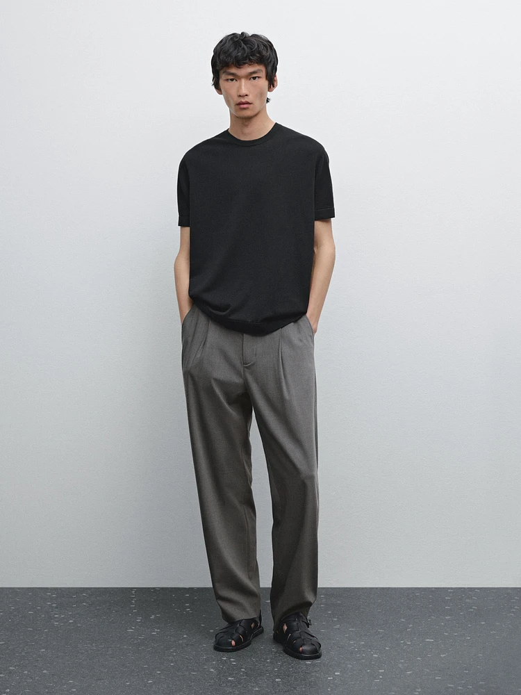 Pantalon relaxed fit à pinces