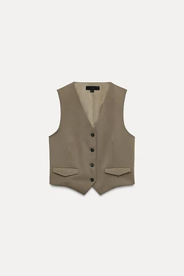 CONTRAST BACK VEST