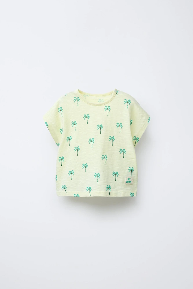 T-SHIRT IMPRIMÉ PALMIERS