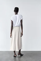 CREPE MIDI SKIRT