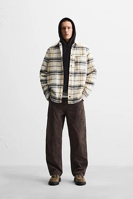 CONTRASTING PLAID OVERSHIRT