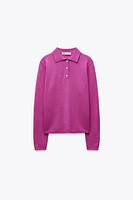 100% WOOL PLAIN JERSEY POLO SHIRT