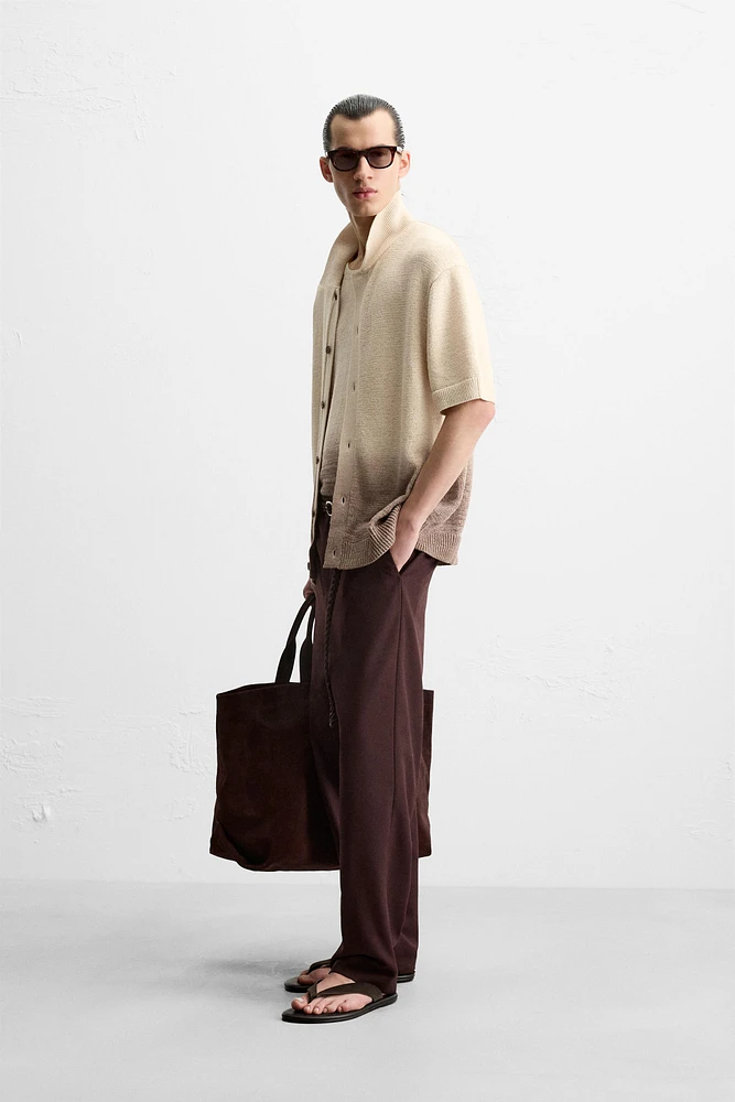 GRADIENT PRINT KNIT SHIRT