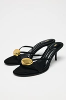 SANDALS WITH METALLIC DETAIL