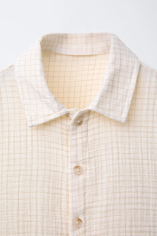 CHEMISE TEXTURÉE À CARREAUX