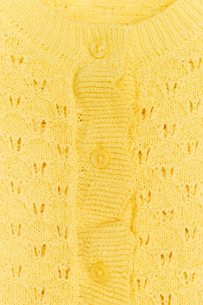 GILET EN MAILLE À VOLANTS
