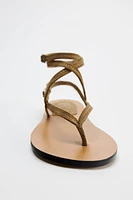 FLAT SUEDE SANDALS