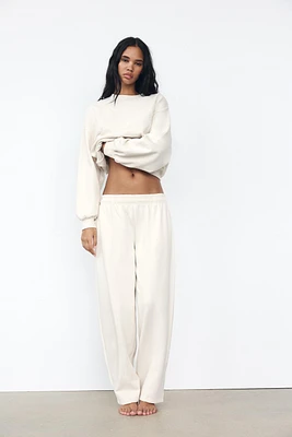 TAPERED PLUSH PANTS