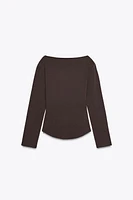 SIDE DRAPED TOP