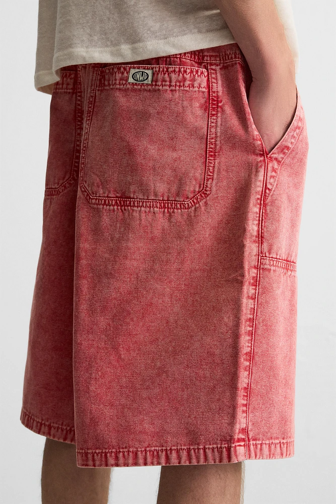 WASHED RELAXED FIT BERMUDA SHORTS