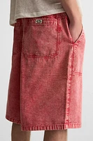 WASHED RELAXED FIT BERMUDA SHORTS