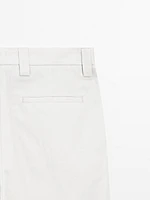 Cotton blend darted crepe trousers - Limited Edition