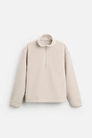 QUARTER ZIP FLEECE SWEATSHIRT