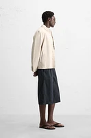 TEXTURED WEAVE OVERSHIRT