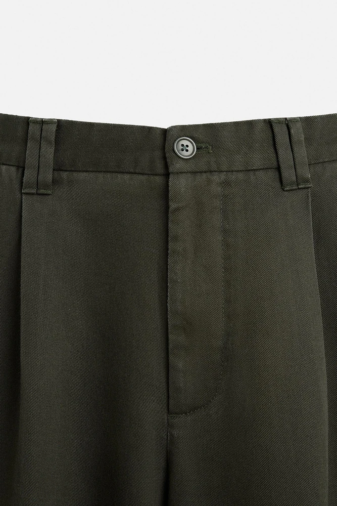 PANTALON LYOCELL PLIS