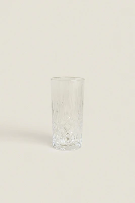 TALL TUMBLER WITH RAISED DESIGN