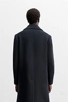 DOUBLE-BREASTED WOOL - CASHMERE COAT