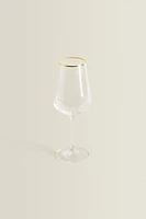 BOHEMIA CRYSTAL GLASS WITH A GOLDEN RIM