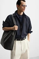 CHEMISE EN COTON À EFFET PLISSÉ