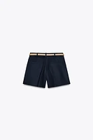 BELTED SHORTS WITH DARTS