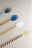 LOT CUILLÈRES VERRE SPIRALE (LOT DE 4)