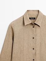 100% linen chambray shirt