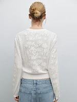 Cutwork lace sweater