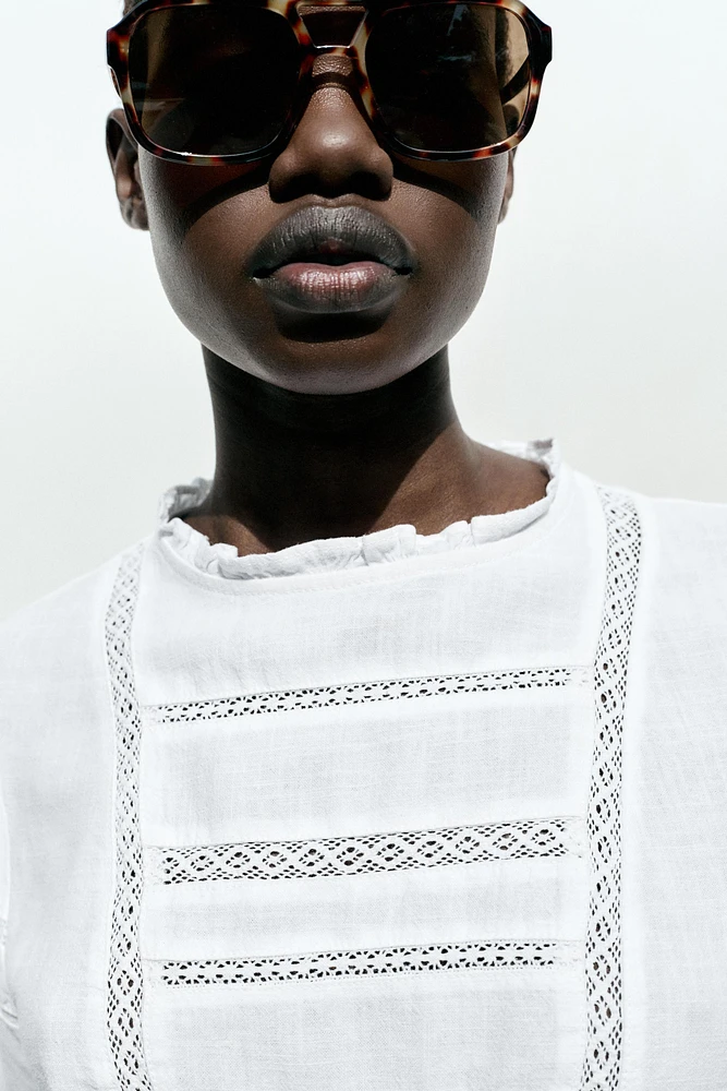 CHEMISE AVEC RAMIE ENTRE-DEUX