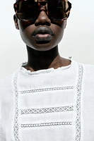 CHEMISE AVEC RAMIE ENTRE-DEUX